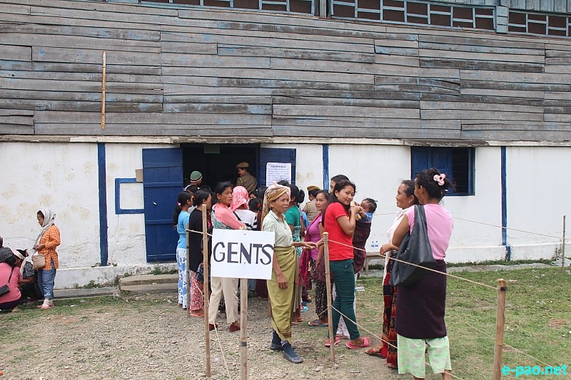 Polling in Outer Manipur Parliamentary Constituency at Kanglatombi , Kangpokpi, Senapati  :: April 09 2014