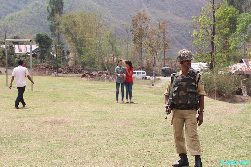 Polling in Outer Manipur Parliamentary Constituency at Kanglatombi , Kangpokpi, Senapati  :: April 09 2014