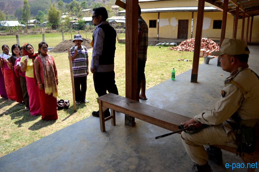 Polling in Outer Manipur Parliamentary Constituency at Thoubal and Chandel district  :: April 09 2014