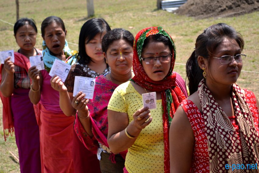 Polling in Outer Manipur Parliamentary Constituency at Thoubal and Chandel district  :: April 09 2014