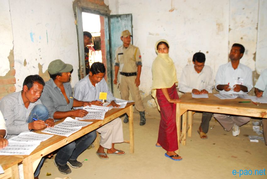 Polling in Outer Manipur Parliamentary Constituency at Thoubal and Chandel district  :: April 09 2014