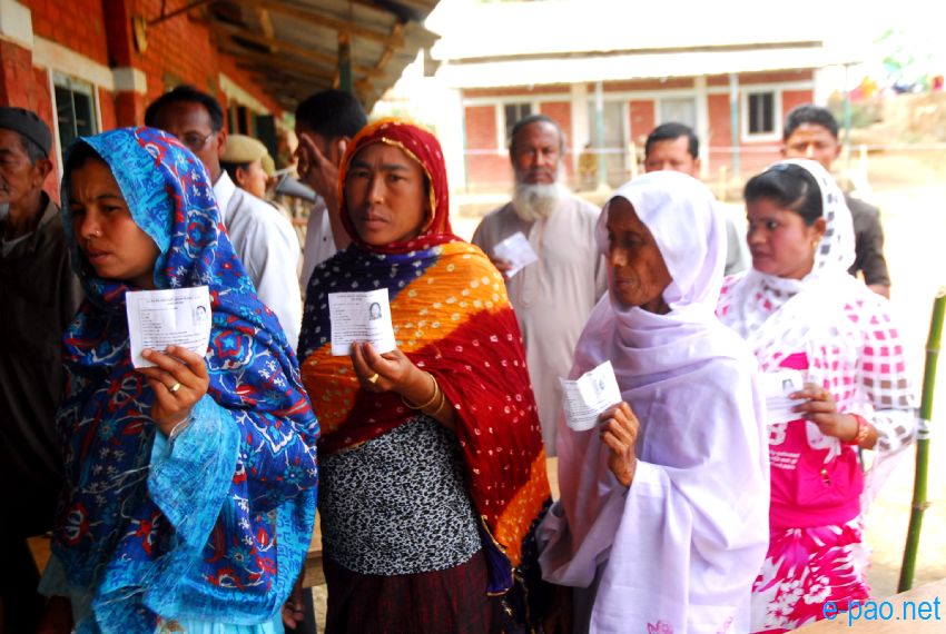 Polling in Outer Manipur Parliamentary Constituency at Thoubal and Chandel district  :: April 09 2014