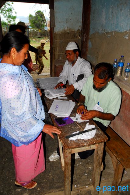 Polling in Outer Manipur Parliamentary Constituency at Thoubal and Chandel district  :: April 09 2014