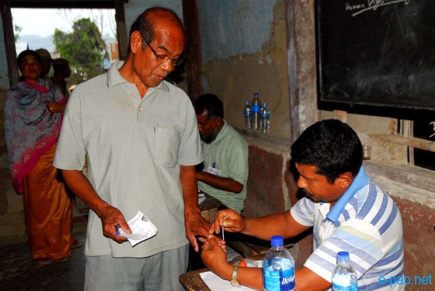 Polling in Outer Manipur Parliamentary Constituency at Thoubal and Chandel district  :: April 09 2014