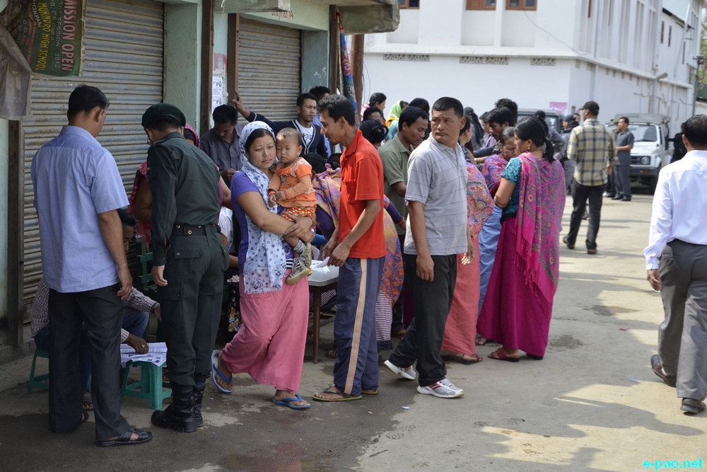 Polling in Outer Manipur Parliamentary Constituency at Thoubal district  :: April 09 2014