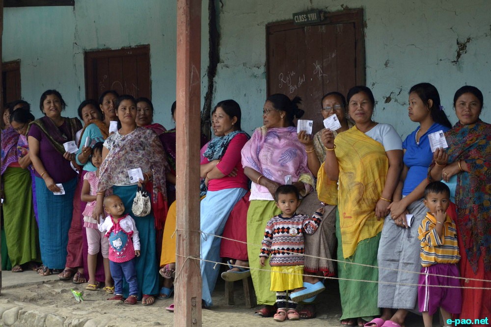 Polling in Outer Manipur Parliamentary Constituency at Thoubal district  :: April 09 2014 