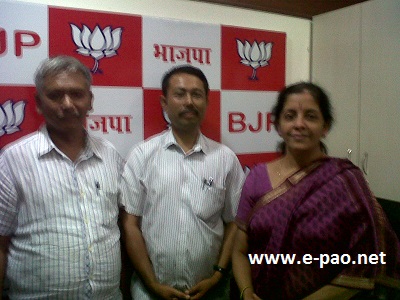 BJP Manipur delegates with Nirmala Sitharaman