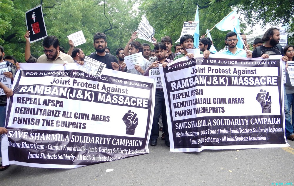 Protest Against Ramban (J&K) Killing at Jantar Mantar, New Delhi :: 21 July 2013