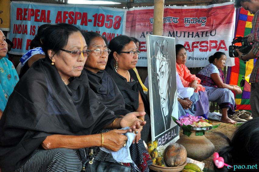 Sit-in-protest to mark 'September 11 - Black Day' (to mark the occassion of September 11, 1958, when AFSPA came into existence) in Imphal  