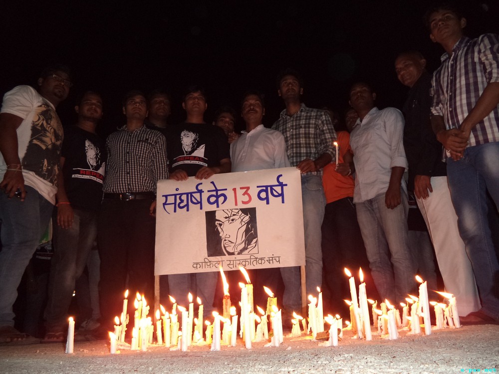 Candle Vigil, Seminar and Play for Irom Sharmila at Mahatma Gandhi International Hindi University, Wardha :: November 04 2013