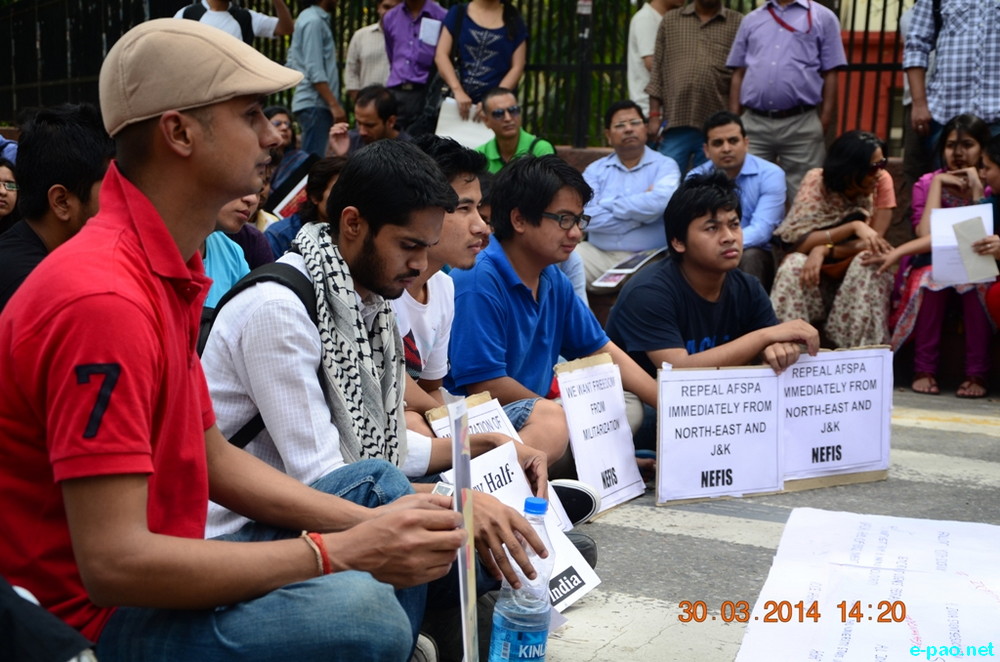 Anti-AFSPA rally carried out from Mandi House metro station to Jantar Mantar, New Delhi :: 30 March 2014