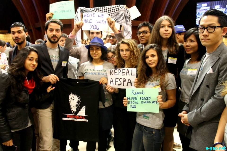 Repeal AFSPA- Youth support at World Democracy Forum, Strasbourg, France :: 5 November 2014