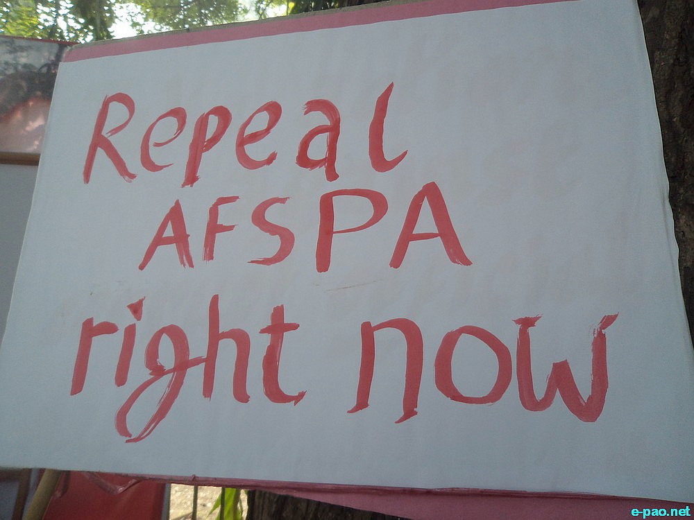  Protest demonstration demanding repeal of AFSPA 1958 at Jantar Mantar, New Delhi :: 22 December 2014 