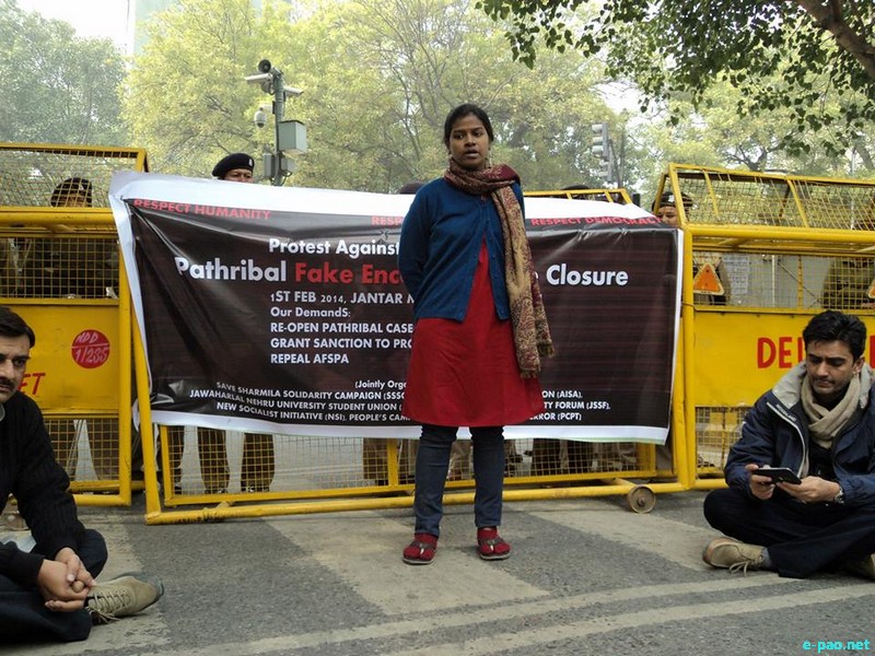 Protest Organised Against The Closure Of Pathribal Fake Encounter Case at Jantar Mantar, New Delhi :: 01 Feb 2014