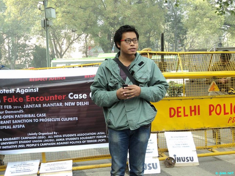 Protest Organised Against The Closure Of Pathribal Fake Encounter Case on 1st Feb 2014, New Delhi