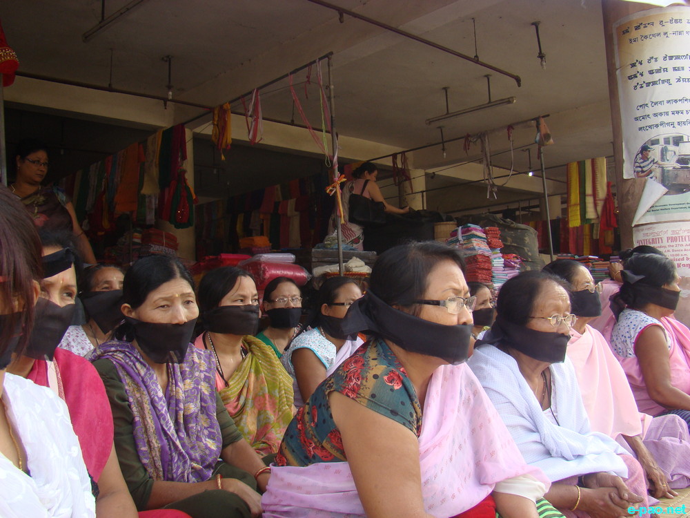 The Invisible 9/11: 56 Years of AFSPA : Silent sit in protest by Womenfolk of Khwairamband Keithel :: September 11 2014
