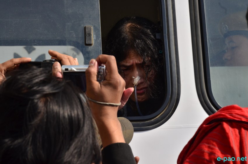 Irom Sharmila Chanu was produced before the CJM Court Imphal East, situated at Lamphel on 4th Jan 2014 