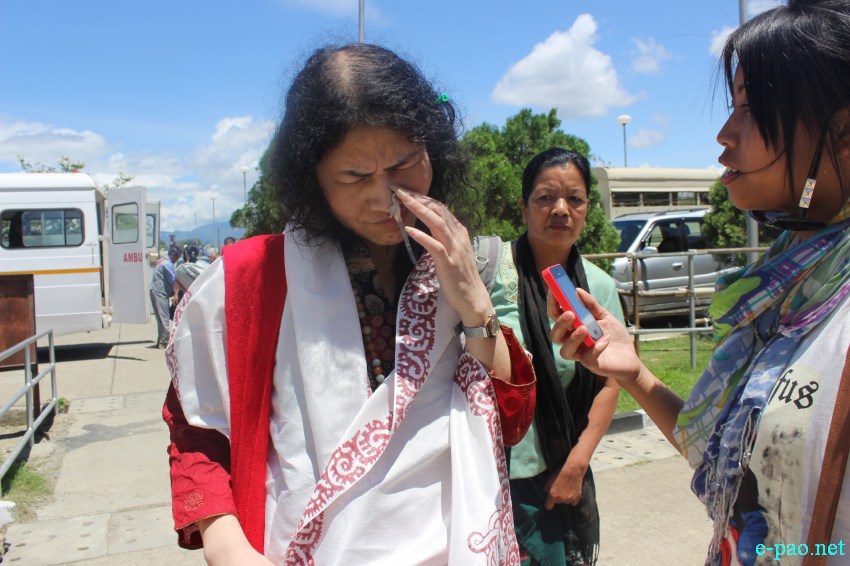 Irom Sharmila left Imphal for a court appearance at Patiala House Court, Delhi :: 27 May 2014