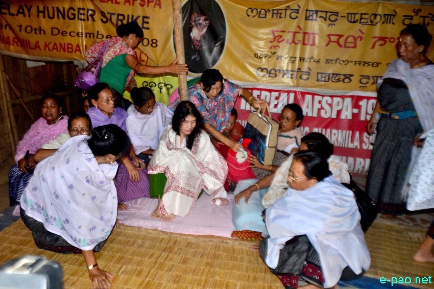 Irom Sharmila Freed from judicial custody and continues fast at Porompat :: 20 August 2014