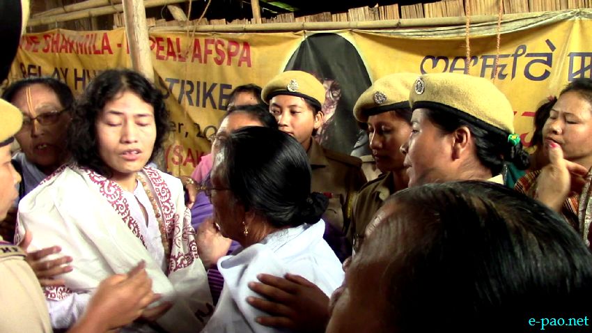 Irom Chanu Sharmila was re-arrested in the afternoon of 22 August 2014 by Imphal Police  :: 22 August 2014