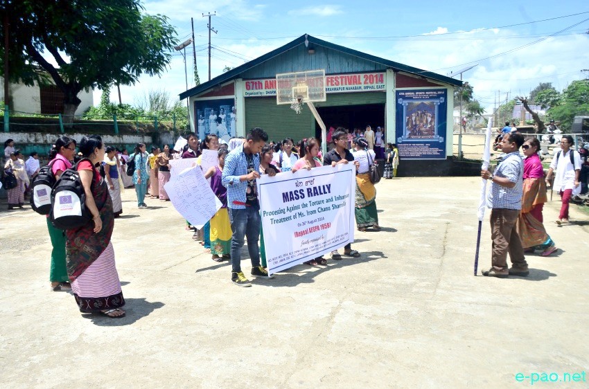 Mass Rally and public Meeting demanding 'Repeal AFSPA' and 'Save Irom Sharmila' at Wangkhei Keithel :: August 26 2014