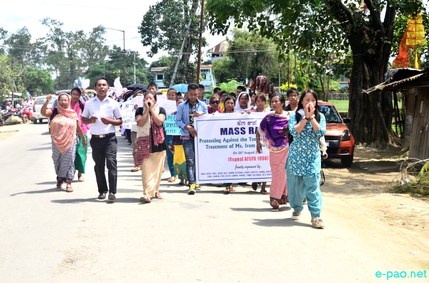 Mass Rally and public Meeting demanding 'Repeal AFSPA' and 'Save Irom Sharmila' at Wangkhei Keithel :: August 26 2014