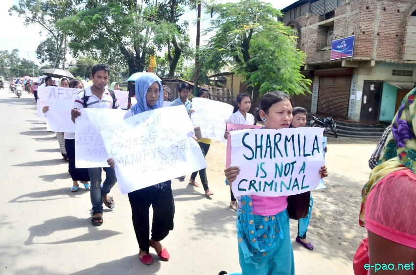 Mass Rally and public Meeting demanding 'Repeal AFSPA' and 'Save Irom Sharmila' at Wangkhei Keithel :: August 26 2014