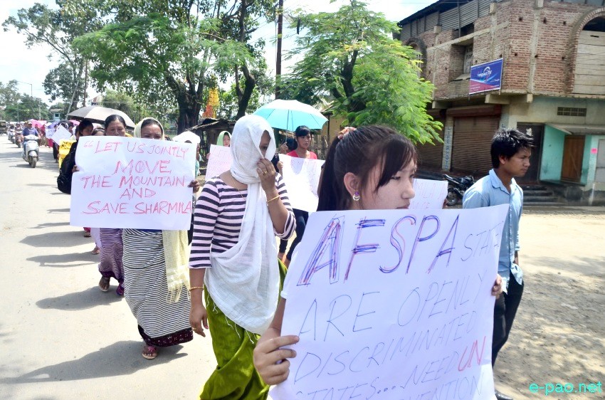 Mass Rally and public Meeting demanding 'Repeal AFSPA' and 'Save Irom Sharmila' at Wangkhei Keithel :: August 26 2014