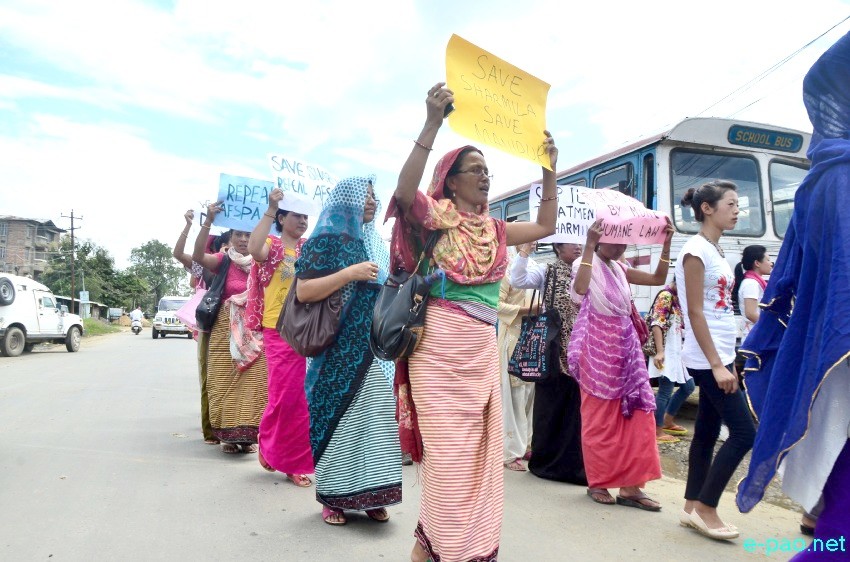 Mass Rally and public Meeting demanding 'Repeal AFSPA' and 'Save Irom Sharmila' at Wangkhei Keithel :: August 26 2014