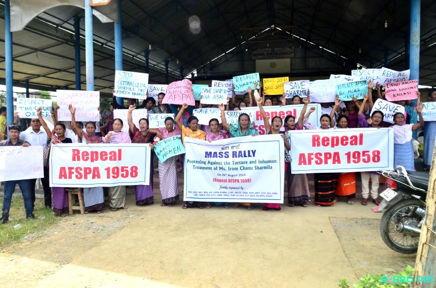 Mass Rally and public Meeting demanding 'Repeal AFSPA' and 'Save Irom Sharmila' at Wangkhei Keithel :: August 26 2014