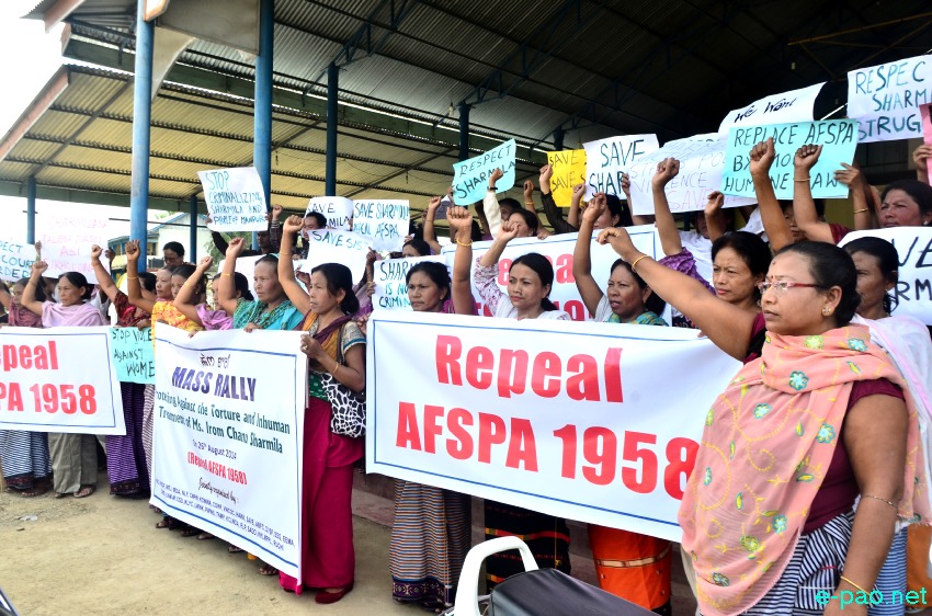 Mass Rally and public Meeting demanding 'Repeal AFSPA' and 'Save Irom Sharmila' at Wangkhei Keithel :: August 26 2014