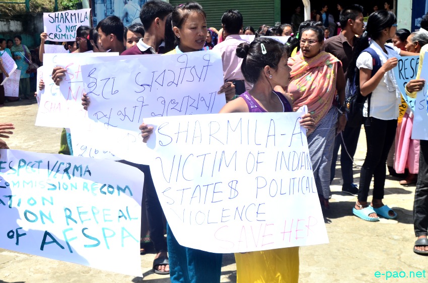 Mass Rally and public Meeting demanding 'Repeal AFSPA' and 'Save Irom Sharmila' at Wangkhei Keithel :: August 26 2014