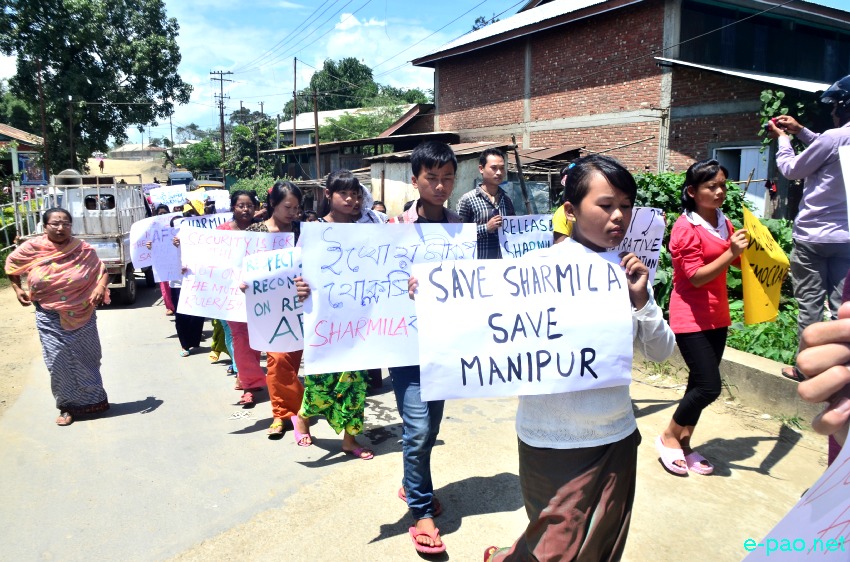 Mass Rally and public Meeting demanding 'Repeal AFSPA' and 'Save Irom Sharmila' at Wangkhei Keithel :: August 26 2014