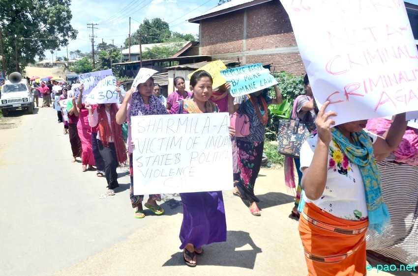 Mass Rally and public Meeting demanding 'Repeal AFSPA' and 'Save Irom Sharmila' at Wangkhei Keithel :: August 26 2014