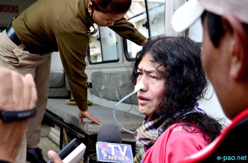 Irom Sharmila produced before court of Chief Judicial Magistrate at Lamphel :: 8 January 2015