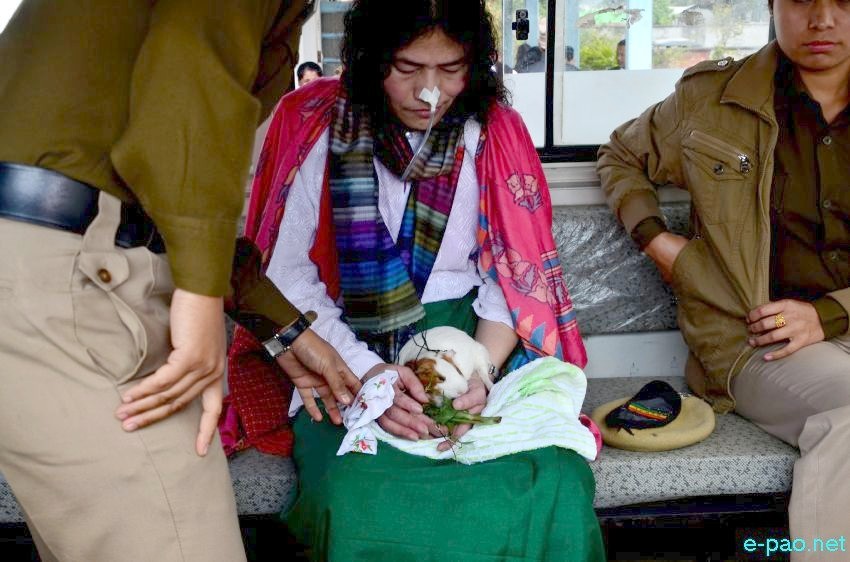 Irom Sharmila produced before court of Chief Judicial Magistrate at Lamphel :: 8 January 2015