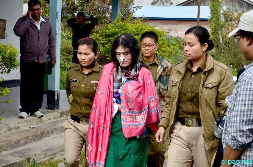 Irom Sharmila produced before court of Chief Judicial Magistrate at Lamphel :: 8 January 2015