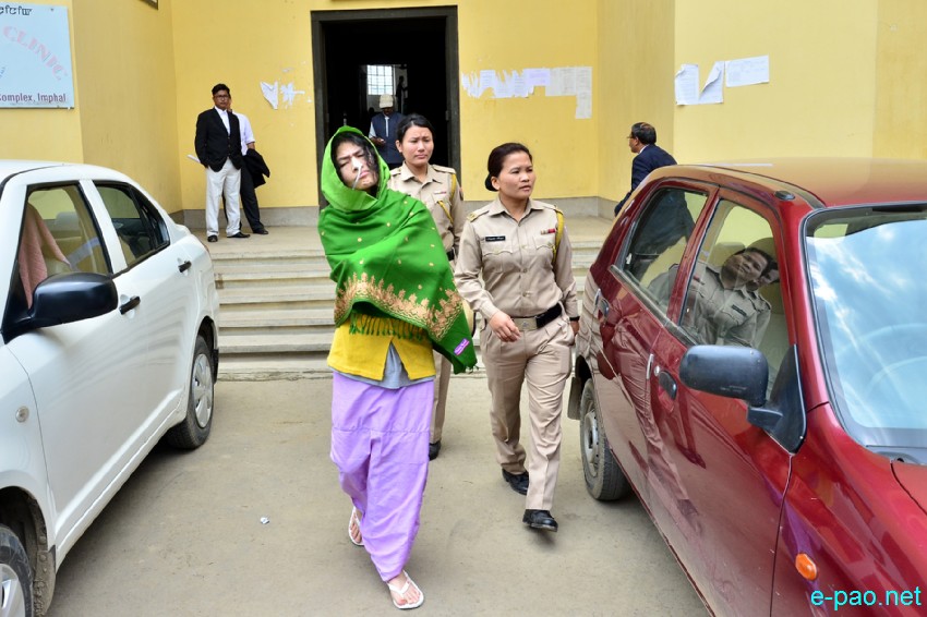 Irom Sharmila at Cheirap Court complex for her routine appearance in the Court :: 29 April 2015