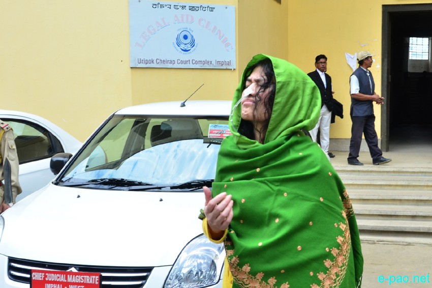 Irom Sharmila at Cheirap Court complex for her routine appearance in the Court :: 29 April 2015