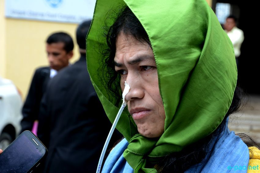 Irom Sharmila produced before Chief Judicial Magistrate, Imphal West at Cheirap Court complex, Imphal on September 24 2015