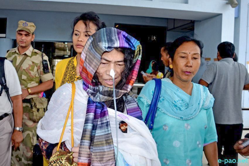 Irom Sharmila back to  Imphal after appearance at Metropolitan Magistrate, Patiala Court, Delhi :: 08 October 2015