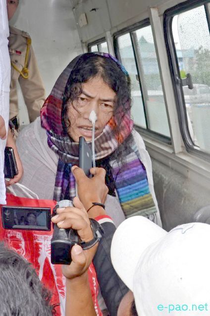 Irom Sharmila back to  Imphal after appearance at Metropolitan Magistrate, Patiala Court, Delhi :: 08 October 2015