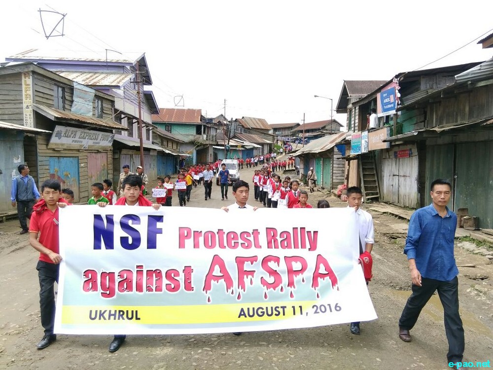  School children participating in rally against AFSPA in Naga Inhabited areas :: 11 August 2016 