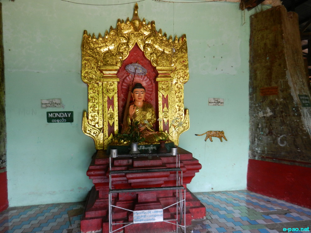 A Buddhist temple at Tamu at India-Myanmar border in August 2014