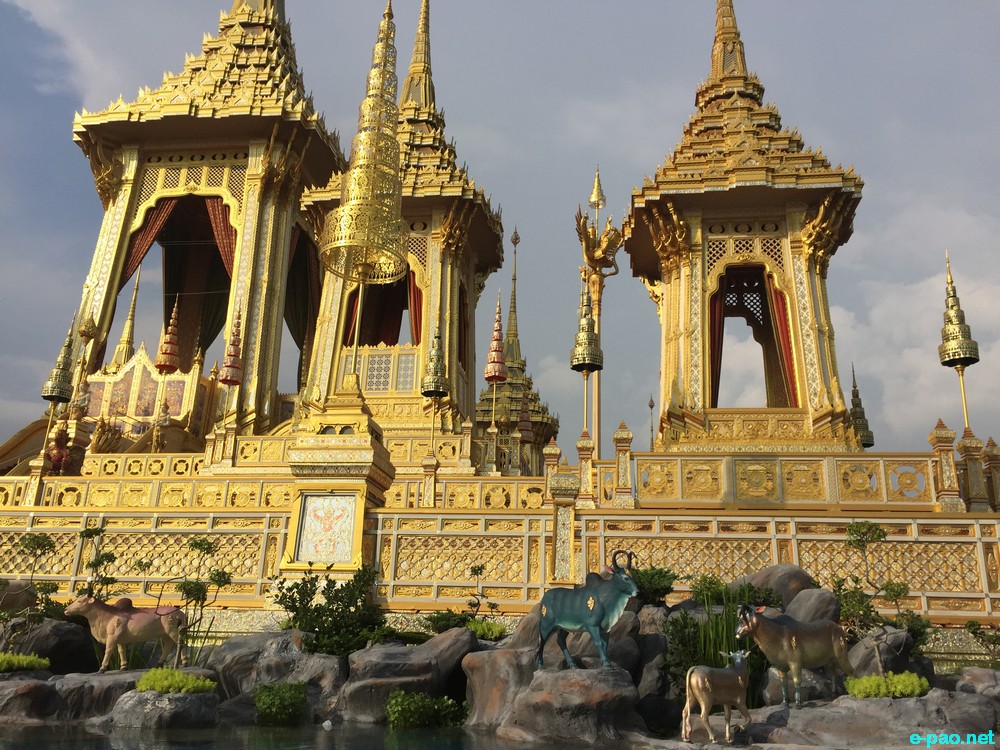 Royal Crematorium for the late King of Thailand , Bhumibol Adulyadej,  at Sanum Luang, Bangkok :: November 2017