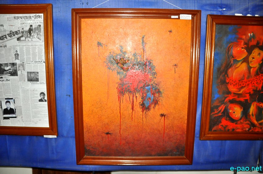 Konthoujam  Maikel (Michael) Meetei's 1st Solo Exhibition  at Nupilal Memorial complex, Imphal :: 29 - 30 July 2013