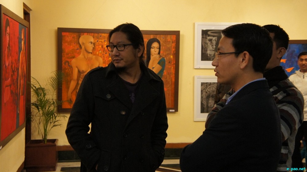 'Pa & Pi' a solo exhibition by Dilip Oinam at India Habitat Centre, Lodhi Road, Delhi :: 10 - 12 January 2014