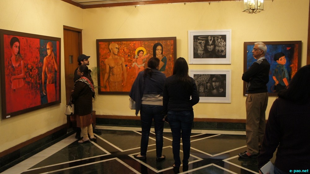 'Pa & Pi' a solo exhibition by Dilip Oinam at India Habitat Centre, Lodhi Road, Delhi :: 10 - 12 January 2014