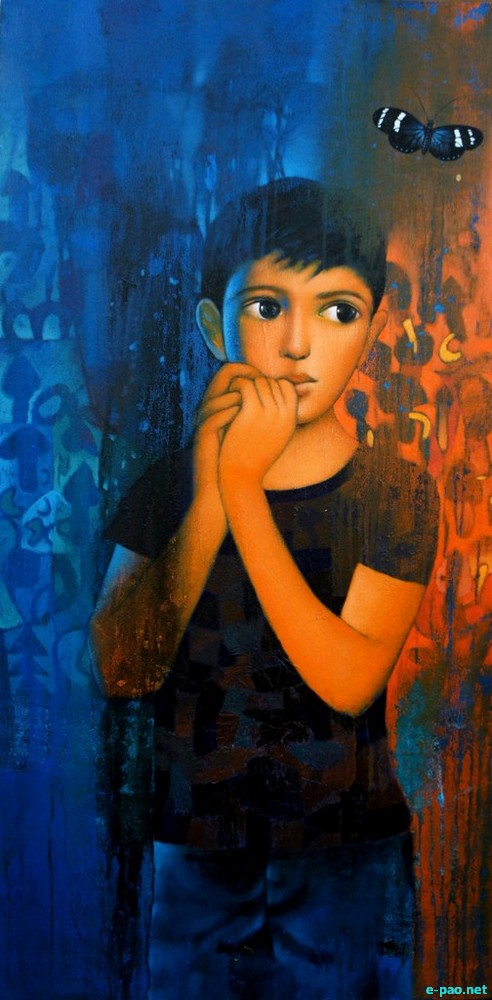 'Pa & Pi' a solo exhibition by Dilip Oinam at India Habitat Centre, Lodhi Road, Delhi :: 10 - 12 January 2014