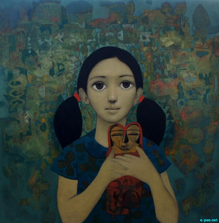 'Pa & Pi' a solo exhibition by Dilip Oinam at India Habitat Centre, Lodhi Road, Delhi :: 10 - 12 January 2014